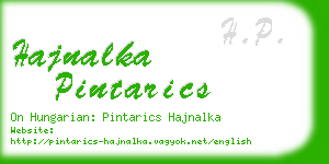 hajnalka pintarics business card